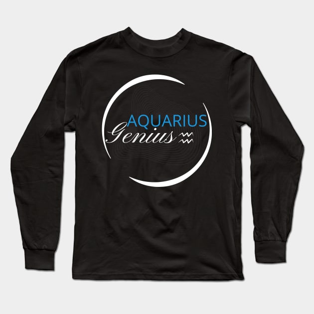 Aquarius Sun Sign Long Sleeve T-Shirt by AngelkatSoulTalk